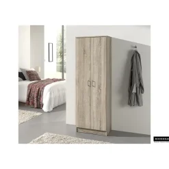 Rousseau Opbergkast Ray 60cm met 2 deuren en 4 legplanken - sonoma eik