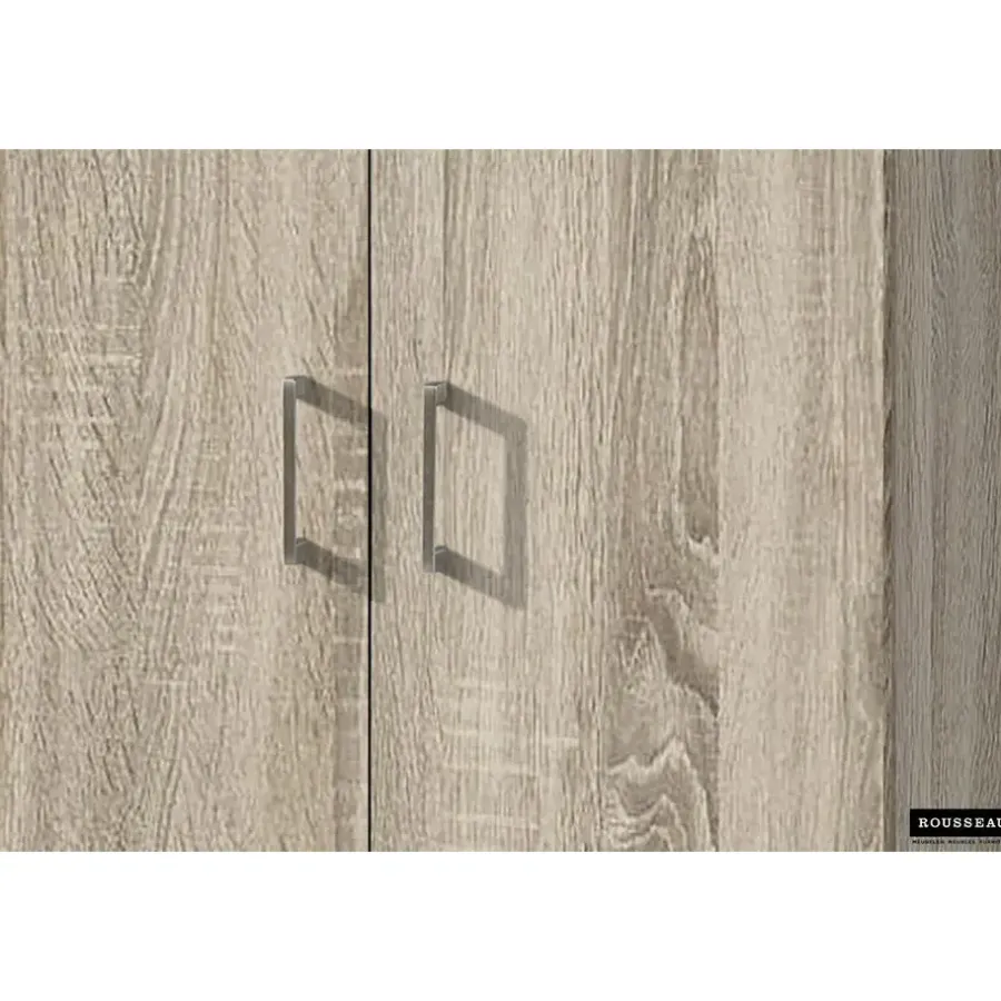 Rousseau Opbergkast Ray 60cm met 2 deuren en 4 legplanken - sonoma eik