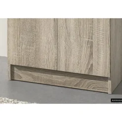 Rousseau Opbergkast Ray 60cm met 2 deuren en 4 legplanken - sonoma eik