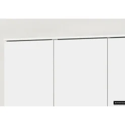 Wandkasten-Rousseau Opbergkast Ray 120cm met 3 deuren en 4 legplanken -wit