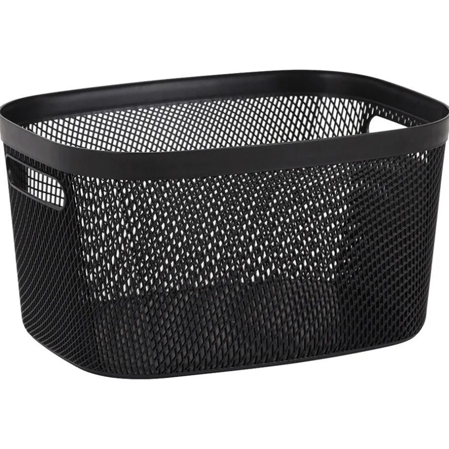Leen Bakker Opbergmand Mesh antraciet - 17,2L