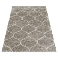Hoogpolige Vloerkleden-Muratap Opera Soft Shaggy Hoogpolig Vloerkleed Beige - 240x340 CM