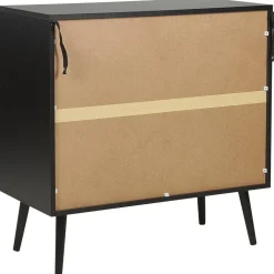 Beliani OPOCO - Commode - Zwart - Rotan