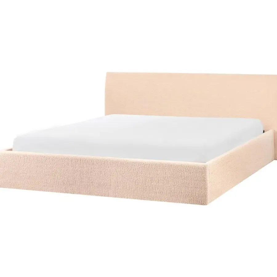 Beliani ORBEY - Bed met opbergruimte - Beige - 180 x 200 cm - Bouclé