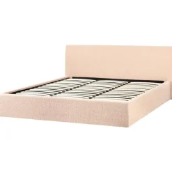 Beliani ORBEY - Bed met opbergruimte - Beige - 180 x 200 cm - Bouclé