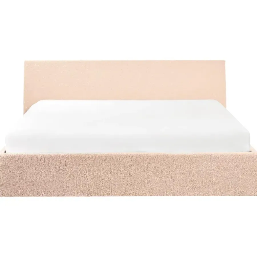 Beliani ORBEY - Bed met opbergruimte - Beige - 180 x 200 cm - Bouclé