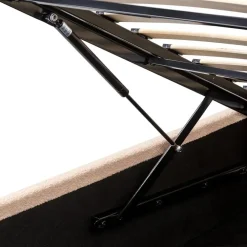 Beliani ORBEY - Bed met opbergruimte - Beige - 140 x 200 cm - Bouclé