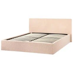Beliani ORBEY - Bed met opbergruimte - Beige - 140 x 200 cm - Bouclé