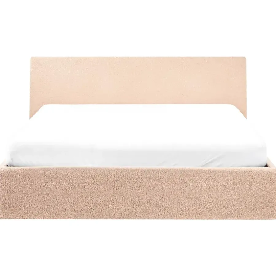 Beliani ORBEY - Bed met opbergruimte - Beige - 140 x 200 cm - Bouclé