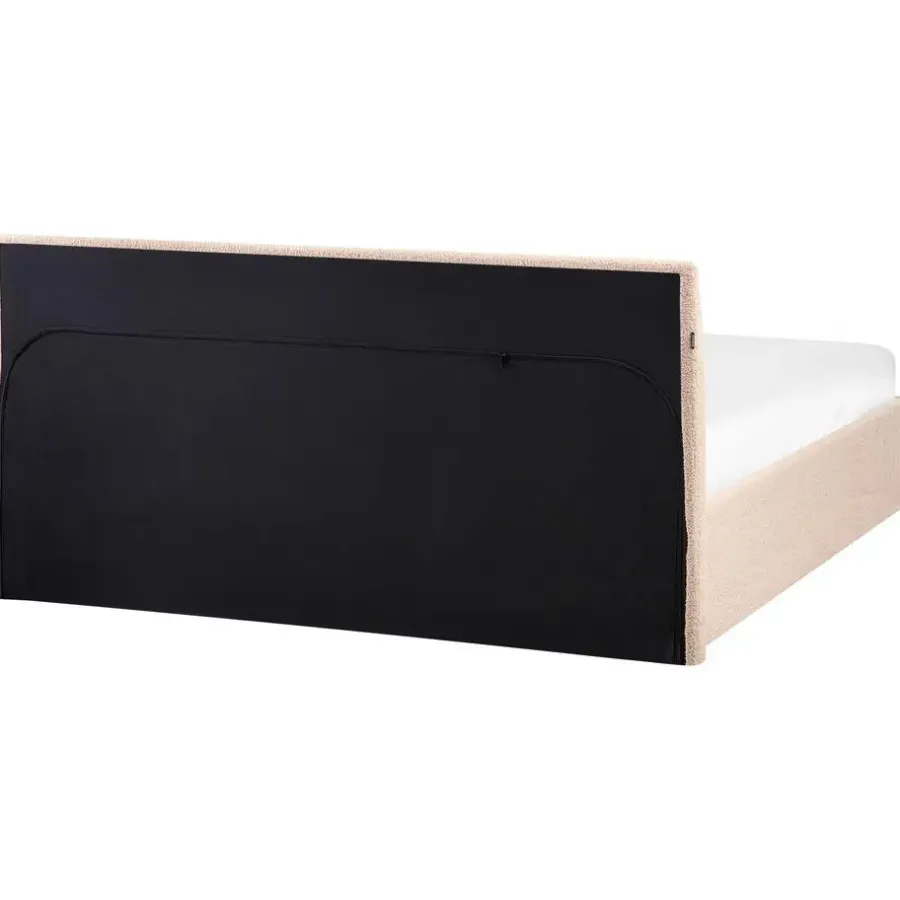 Beliani ORBEY - Bed met opbergruimte - Beige - 140 x 200 cm - Bouclé