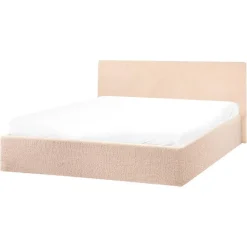 Beliani ORBEY - Bed met opbergruimte - Beige - 160 x 200 cm - Bouclé