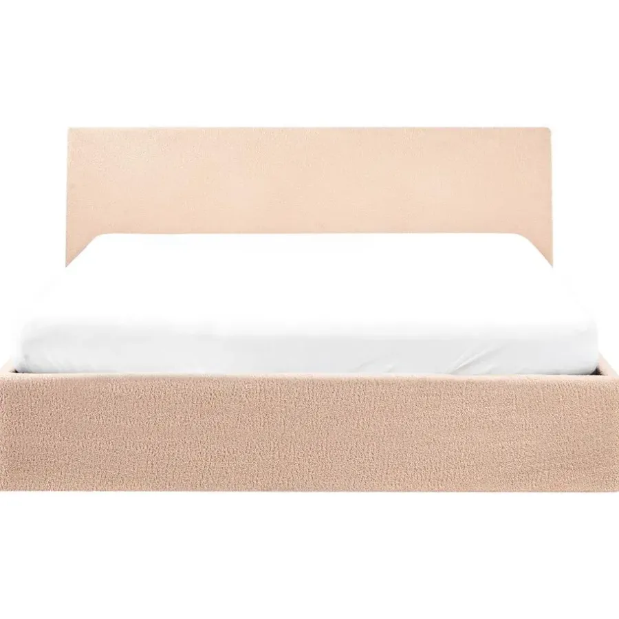 Beliani ORBEY - Bed met opbergruimte - Beige - 160 x 200 cm - Bouclé