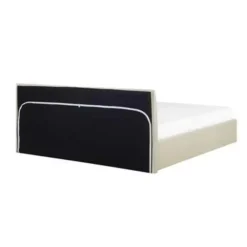 Beliani ORBEY - Tweepersoonsbed - Beige - 160 x 200 cm - Polyester