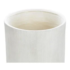 Bloempotten-Beliani OREOI - Bloempot - Wit - 55 x 55 x 55 cm - Kleivezel