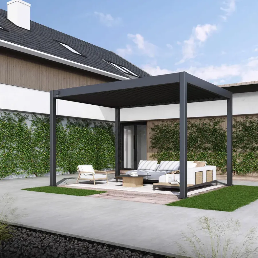 Terrasoverkappingen-Orion Comfort terrasoverkapping 300 x 400 cm antraciet
