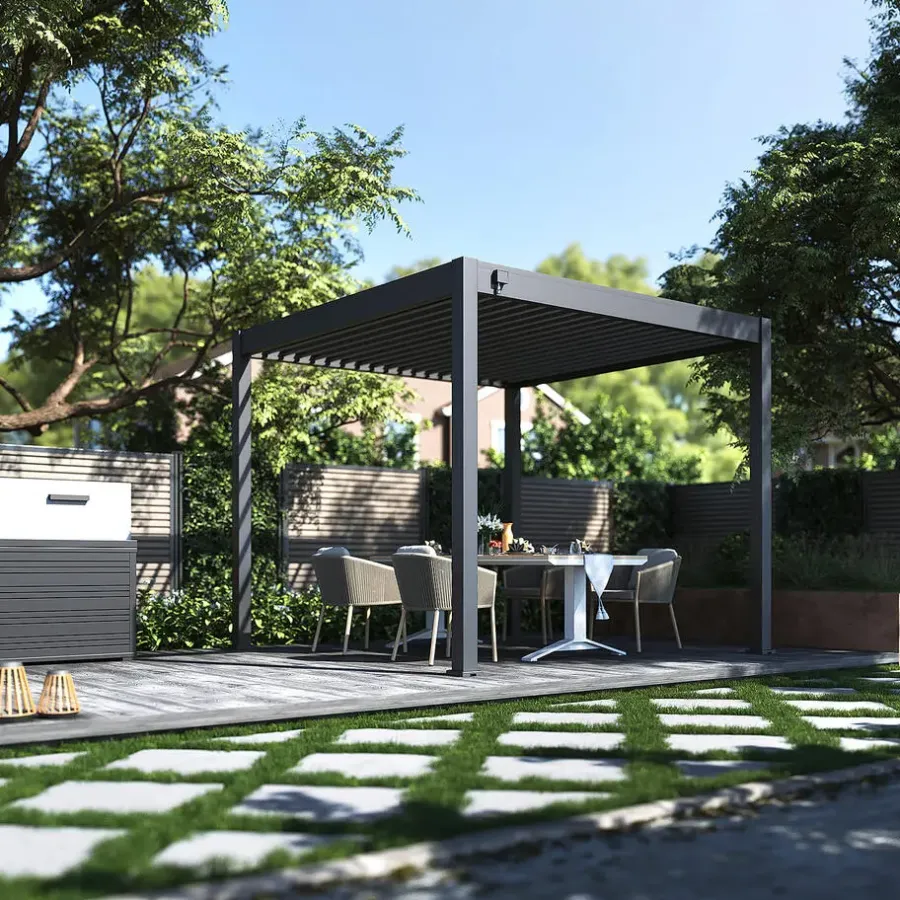 NOVUM Orion Comfort terrasoverkapping 300 x 300 cm antraciet