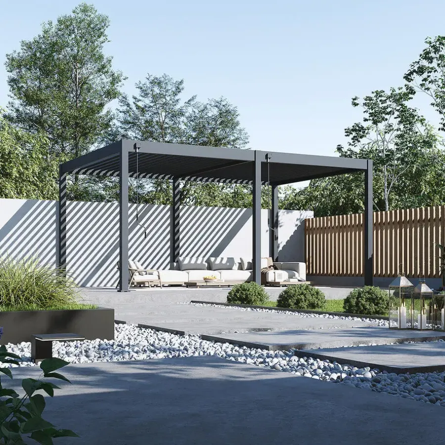 Orion Deluxe overkapping muur 360 x 530 cm antraciet