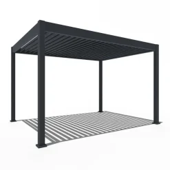 Terrasoverkappingen-Orion Deluxe overkapping elektrisch met LED 300 x 400 antraciet