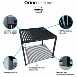 Terrasoverkappingen-Orion Deluxe overkapping muur 360 x 530 cm wit