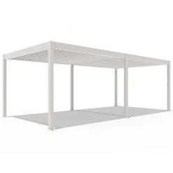 Orion Deluxe overkapping elektrisch met LED 360 x 720 cm lichtgrijs