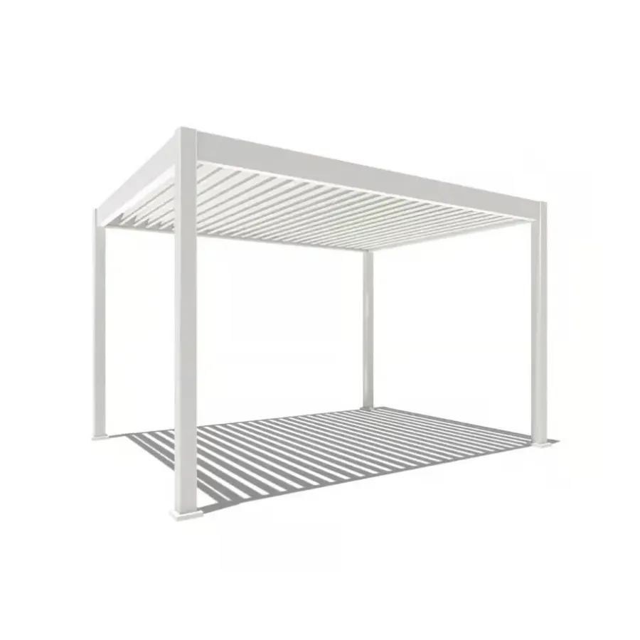 Terrasoverkappingen-Orion Deluxe overkapping elektrisch met LED 300 x 400 cm wit
