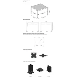 Orion Deluxe terrasoverkapping 360 x 400 cm wit