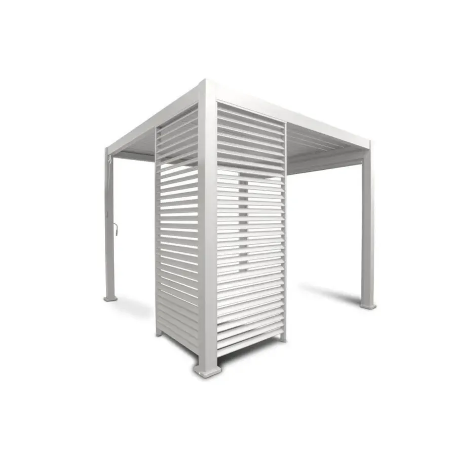 Terrasoverkappingen-Orion louvre shutter paneel (voor 4M kant) wit 1 stuk