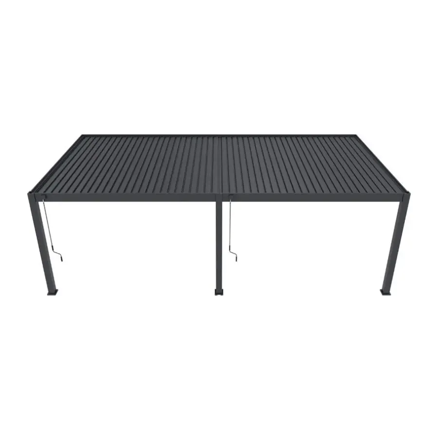 Terrasoverkappingen-Orion Premium overkapping muur 400 x 800 cm antraciet