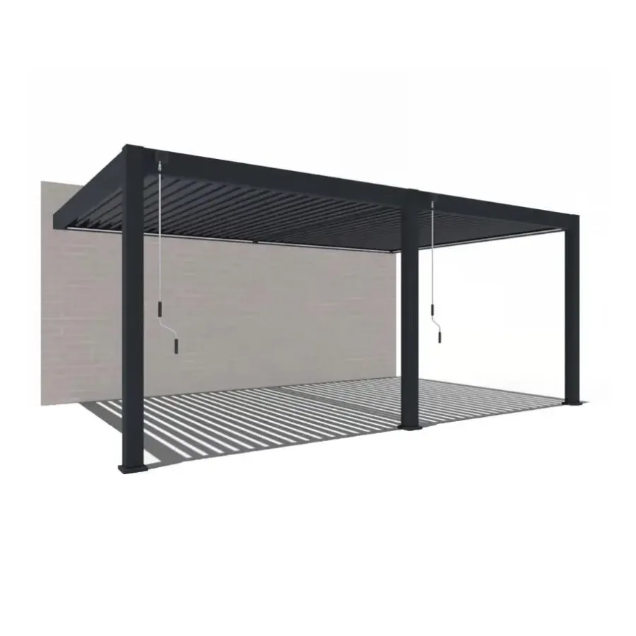 Terrasoverkappingen-Orion Premium overkapping muur 400 x 800 cm antraciet