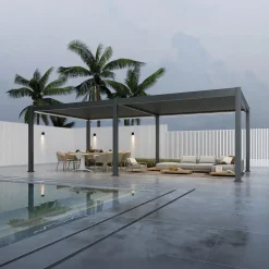 Terrasoverkappingen-Orion Premium overkapping elektrisch met LED 400 x 800 antraciet