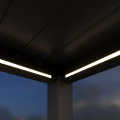Terrasoverkappingen-Orion Premium overkapping elektrisch met LED 400 x 800 antraciet