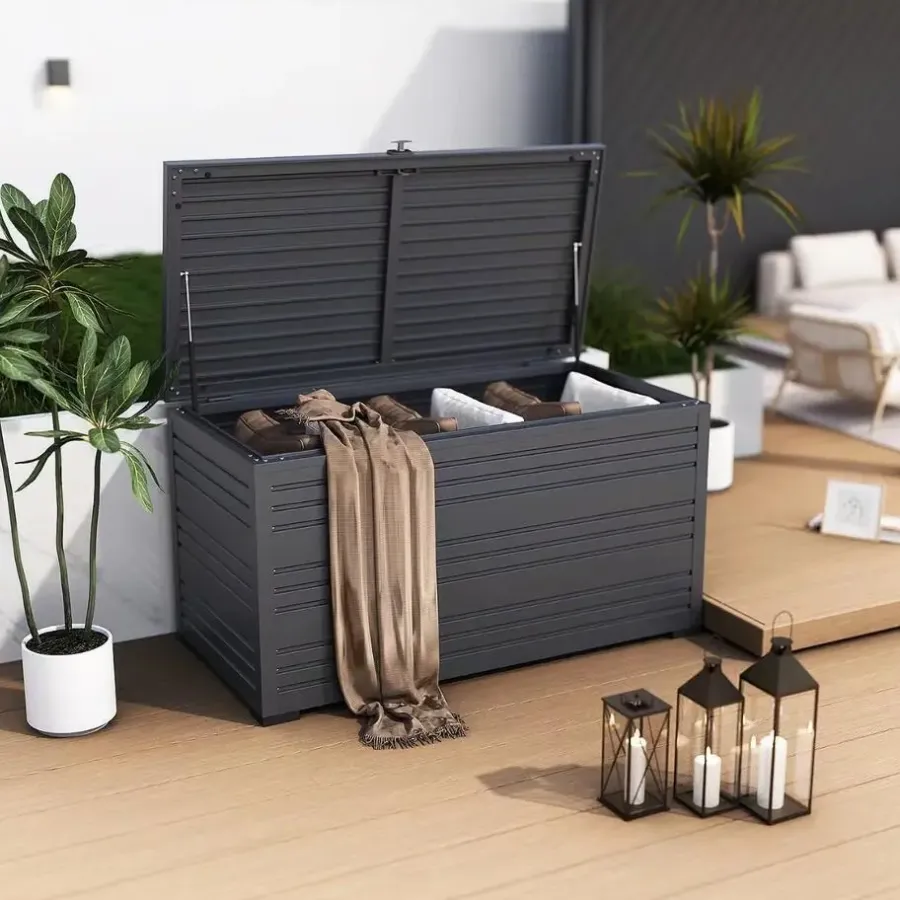 Orion Sit & Store aluminium opbergbox 590L antraciet