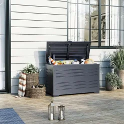 Orion Sit & Store aluminium opbergbox 590L antraciet