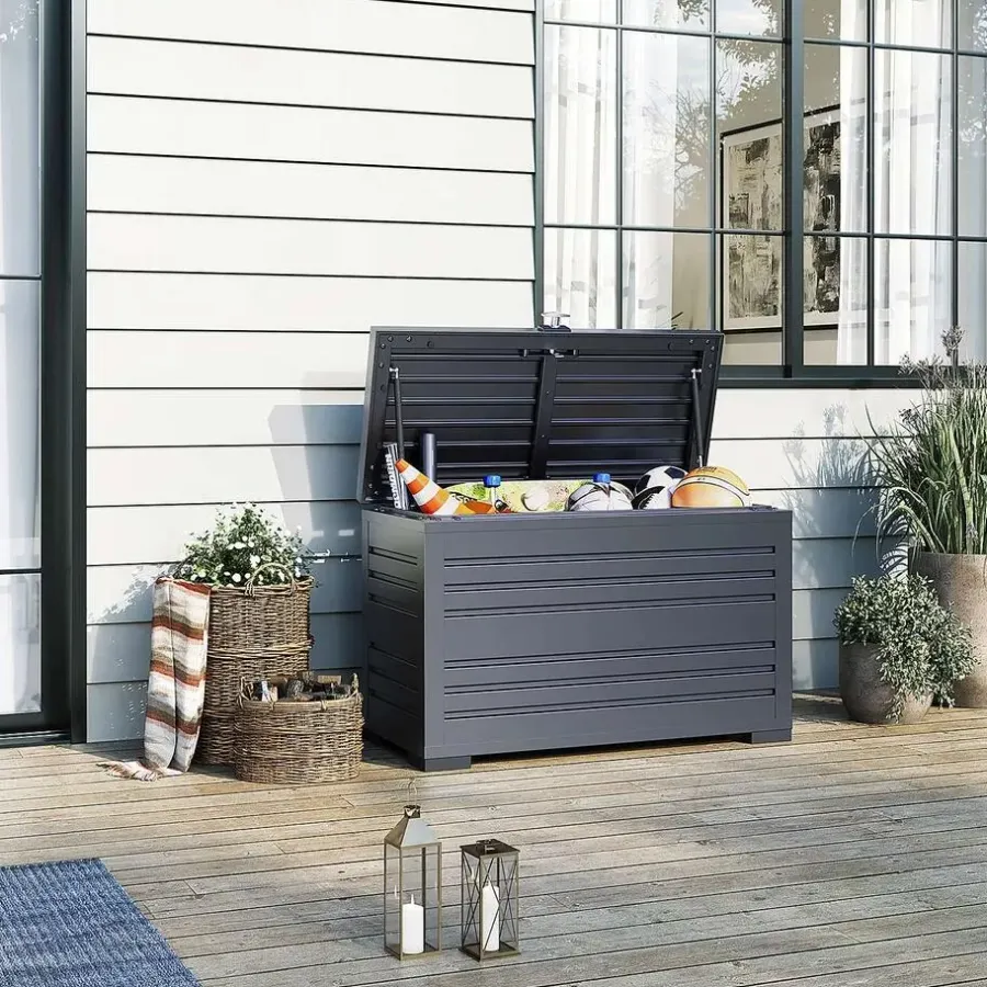 Orion Sit & Store aluminium opbergbox 590L antraciet