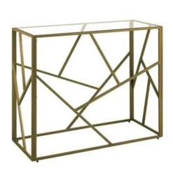 Beliani ORLAND - Consoletafel - Goud - Glas