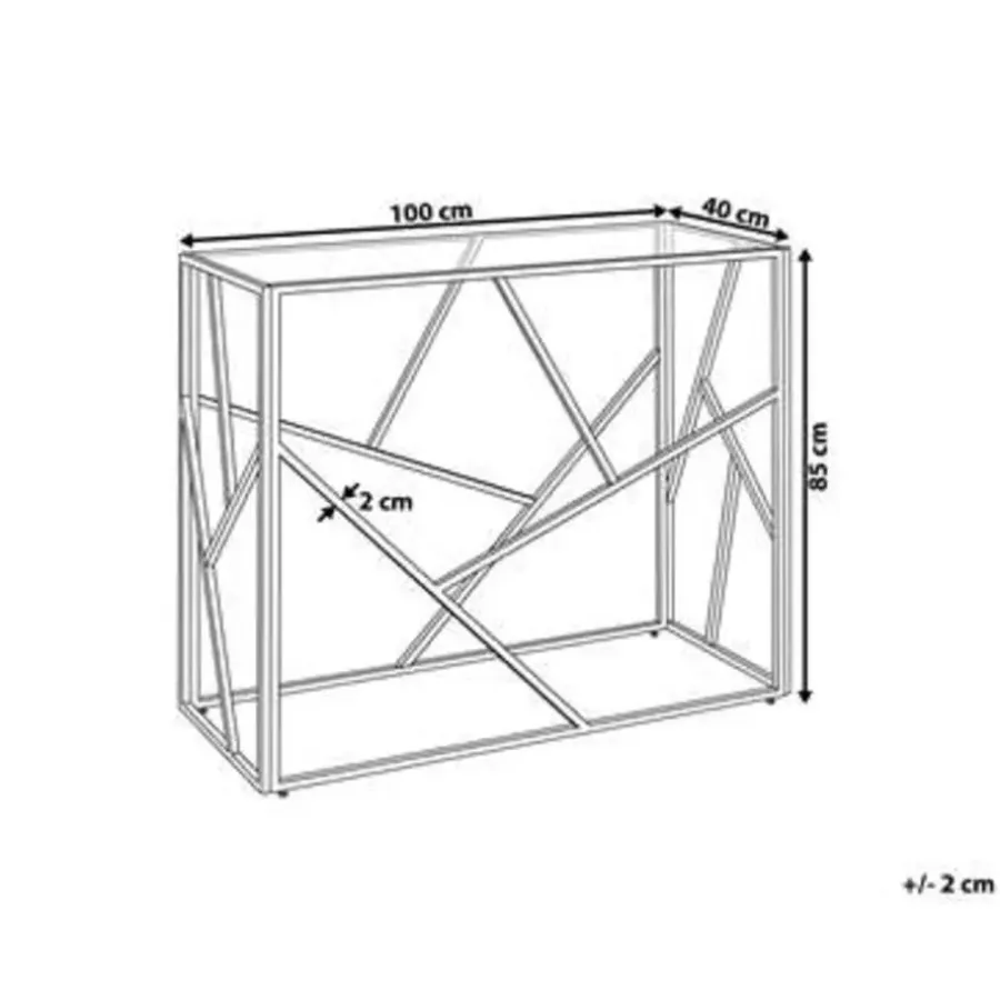 Beliani ORLAND - Consoletafel - Goud - Glas