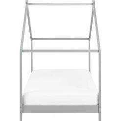 Kinderbedden-Beliani ORLU - Kinderbed - Grijs - 90 x 200 cm - Dennenhout