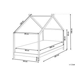 Kinderbedden-Beliani ORLU - Kinderbed - Lichthout - 90 x 200 cm - Dennenhout