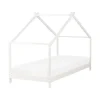 Kinderbedden-Beliani ORLU - Kinderbed - Wit - 90 x 200 cm - Dennenhout