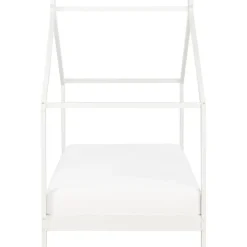 Kinderbedden-Beliani ORLU - Kinderbed - Wit - 90 x 200 cm - Dennenhout