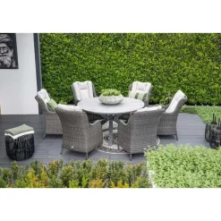 Tuinstoelen-Garden Impressions Osborne dining fauteuil - earl grey - valley sand