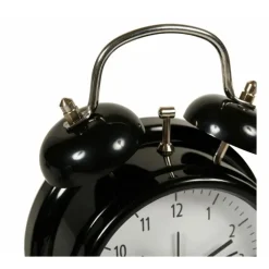 OSTARIA Tafelklok en wekker Model Bells - zwart - 12 cm - metaal