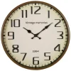 Merkloos Ostaria Wandklok/muur klok - Vintage - Dia 30 cm - metaal - bruin