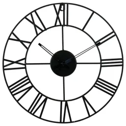 Merkloos Ostaria Wandklok/muur klok - Nautisch - D36 cm - metaal - zwart
