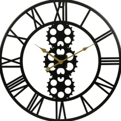 Klokken-Merkloos Ostaria Wandklok/muur klok - open uurwerk - D50 cm - metaal