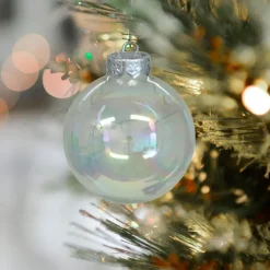 Kerstballen|Kerstdecoratie-Othmar Decorations kerstballen 36x - parelmoer - glas -6 cm