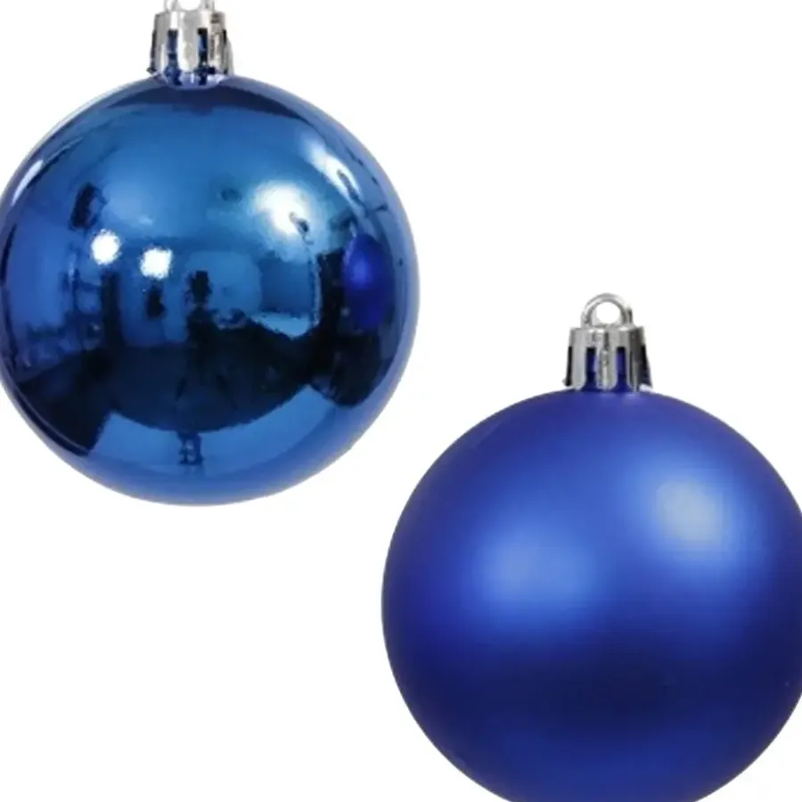 Kerstballen-Othmar Decorations Kerstballen - 9x st - 6 cm - blauw - kunststof