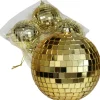Kerstballen-Othmar Decorations kerstballen - disco - 4x st - goud - 8 cm