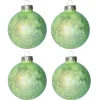 Kerstdecoratie-Othmar Decorations Luxe kerstballen - 4x -8 cm - groen -glas