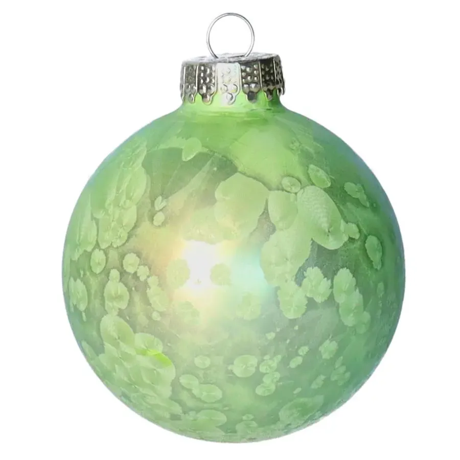 Kerstdecoratie-Othmar Decorations Luxe kerstballen - 4x -8 cm - groen -glas